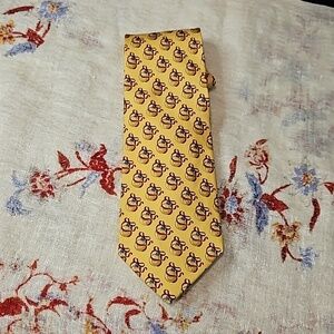 Brooks Brothers Makers Silk Necktie Yellow Gold